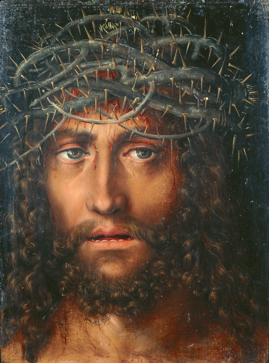 Cabeça de Cristo coroada de espinhos de Lucas Cranach the Elder