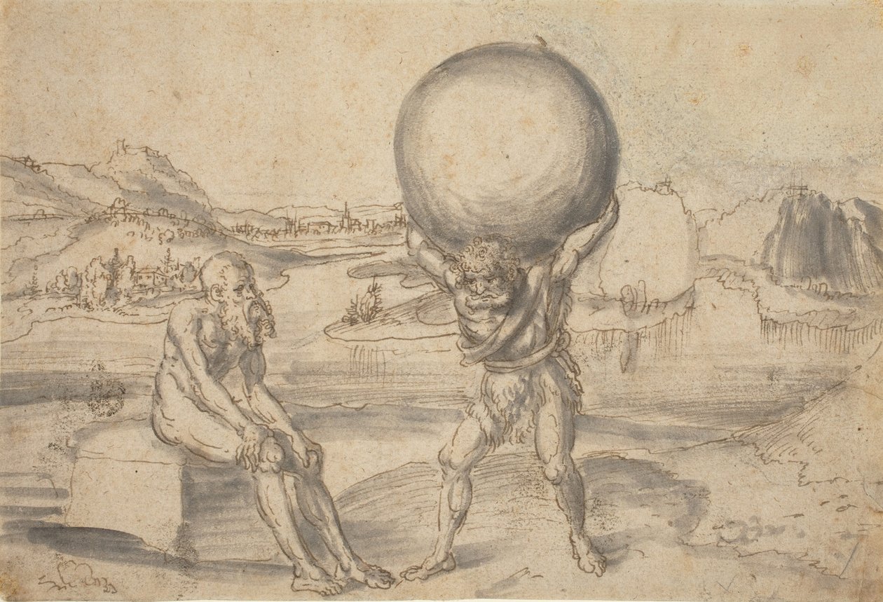 Hércules e Atlas de Lucas Cranach the Elder
