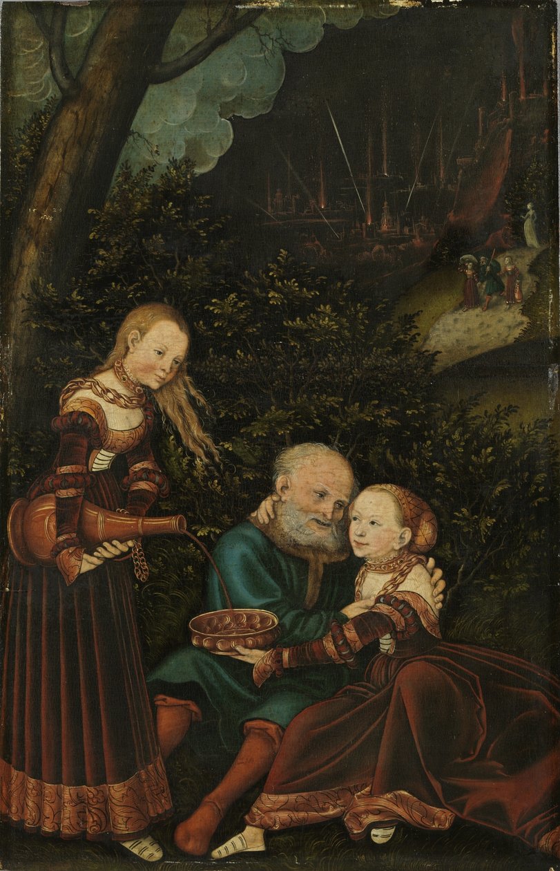 Lot e suas filhas de Lucas Cranach the Elder