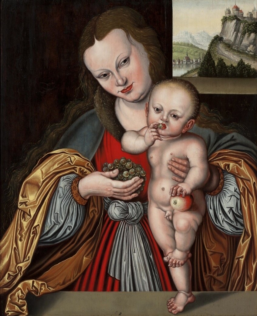 Madonna e criança de Lucas Cranach the Elder
