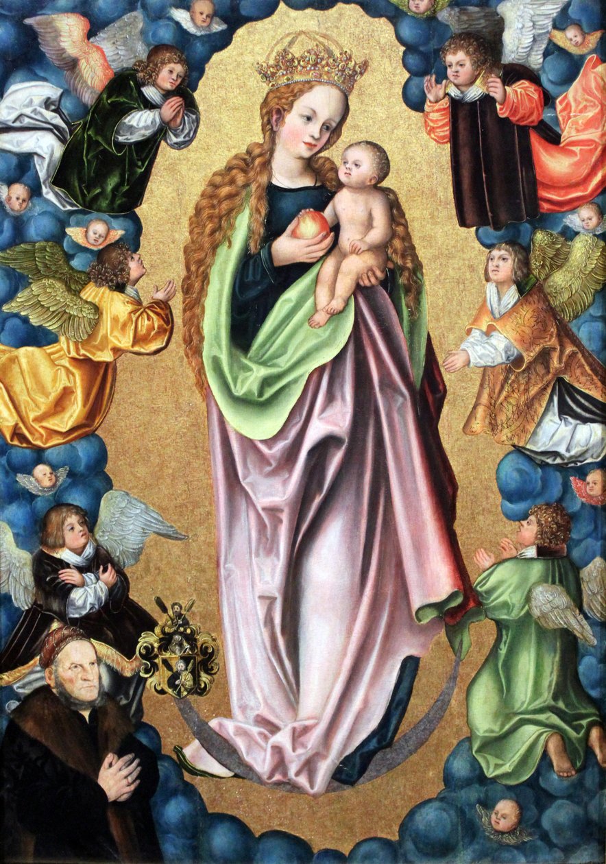 Madonna na lua crescente de Lucas Cranach the Elder