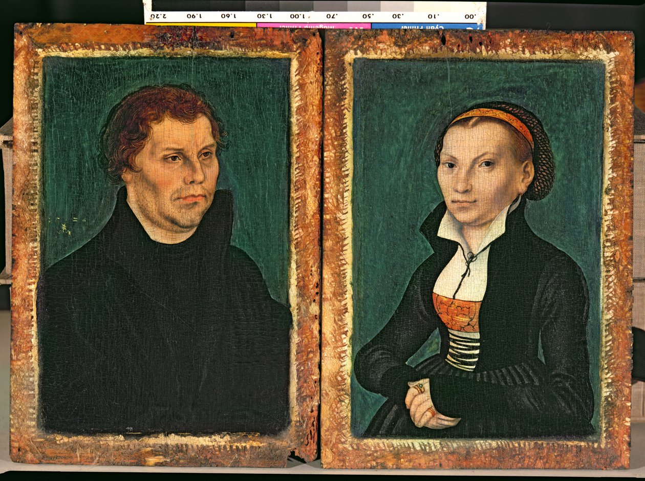Martinho Lutero, Catarina de Bora, c.1526 de Lucas Cranach the Elder