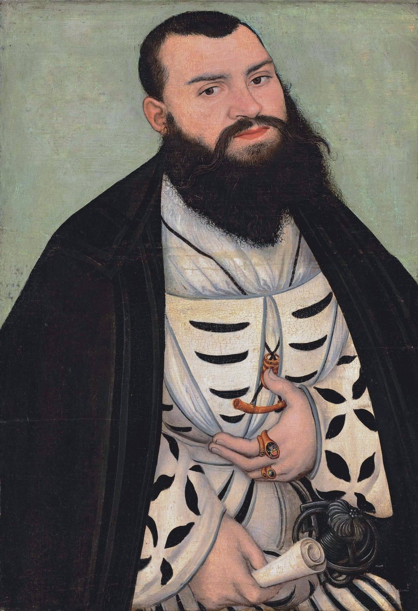 Retrato do Dr. Johann Scheiring de Lucas Cranach the Elder