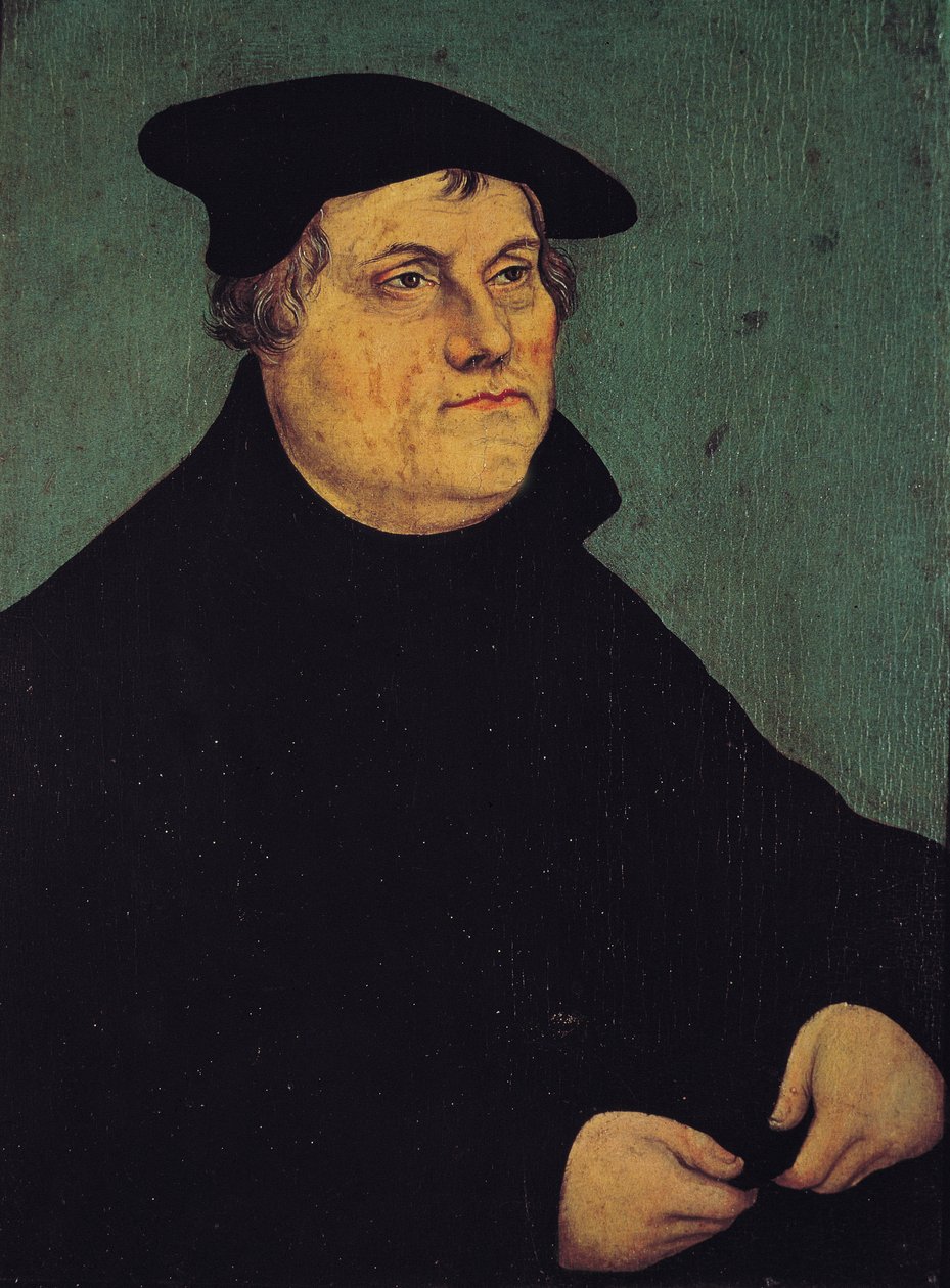 Retrato de Martinho Lutero (1483-1546) 1543 de Lucas Cranach the Elder