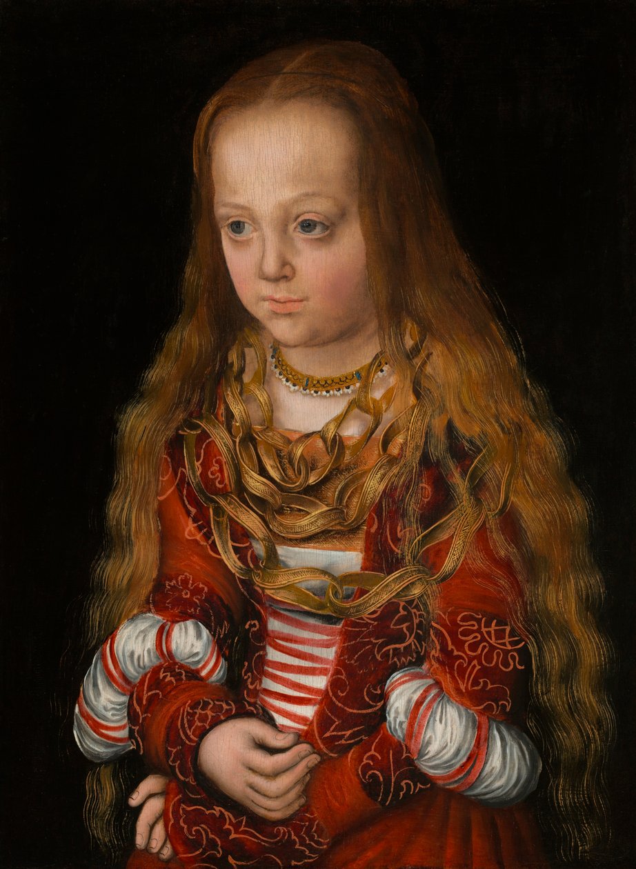 Retrato de uma princesa saxã de Lucas Cranach the Elder