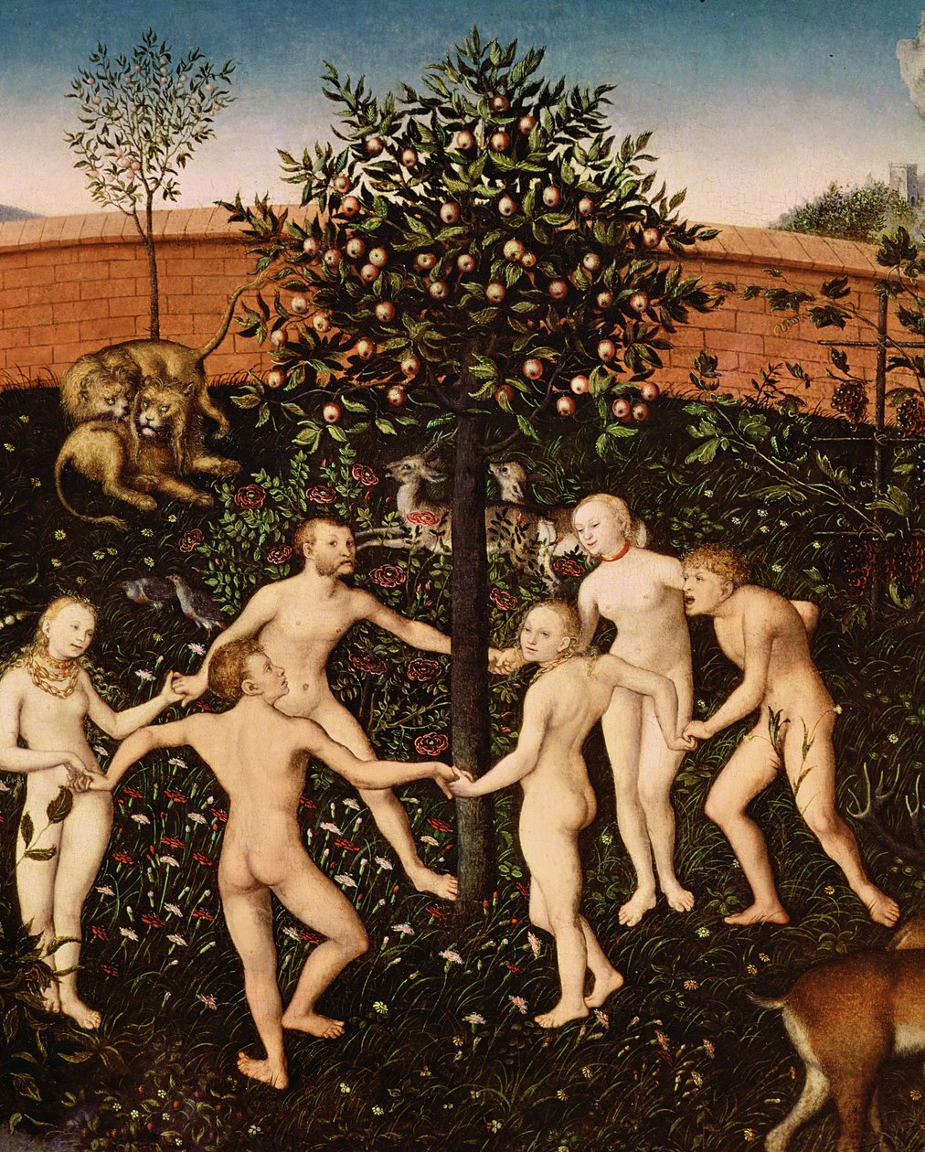 A Idade de Ouro, 1530 (detalhe de 173761) de Lucas Cranach the Elder