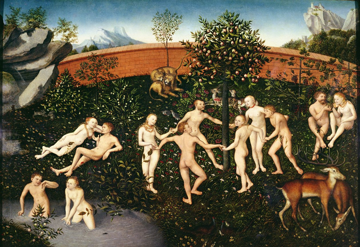 A Idade do Ouro, 1530 de Lucas Cranach the Elder