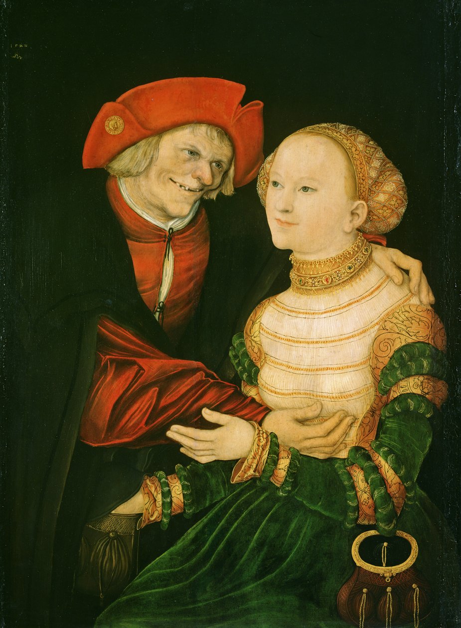 O casal mal-casado, 1522 de Lucas Cranach the Elder