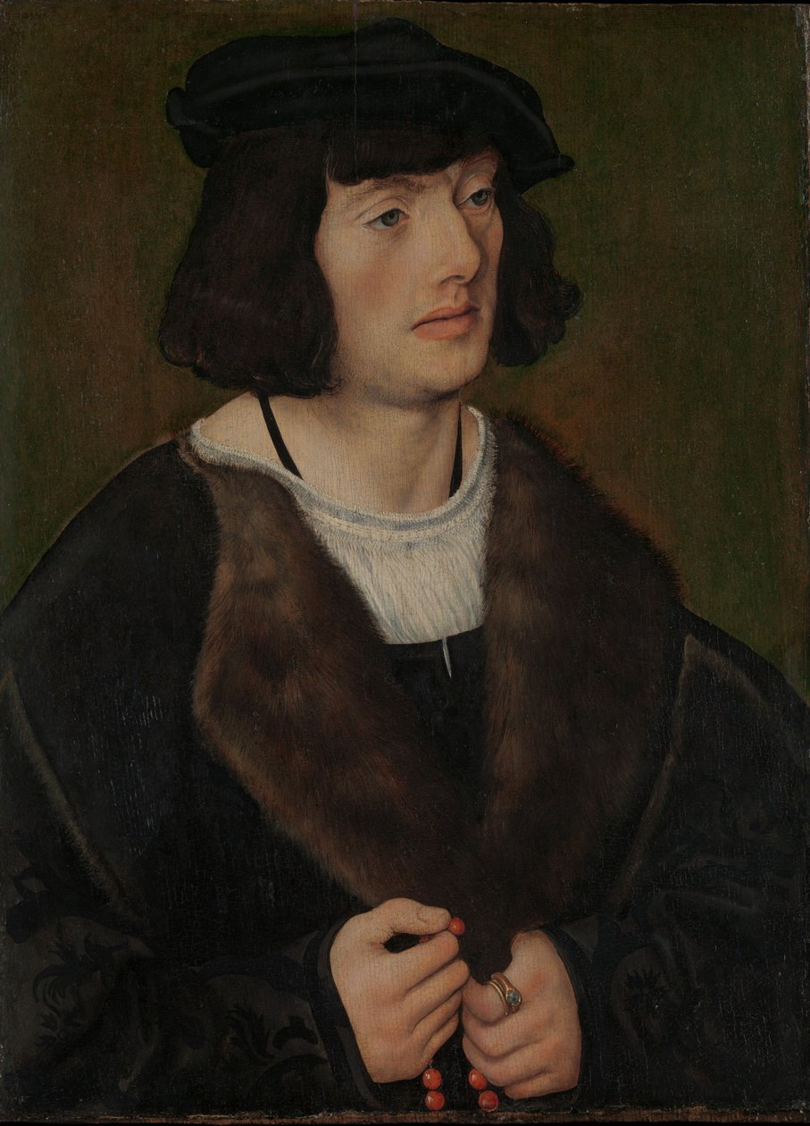 Retrato de um homem com um rosário, c.1508 de Lucas Cranach the Elder