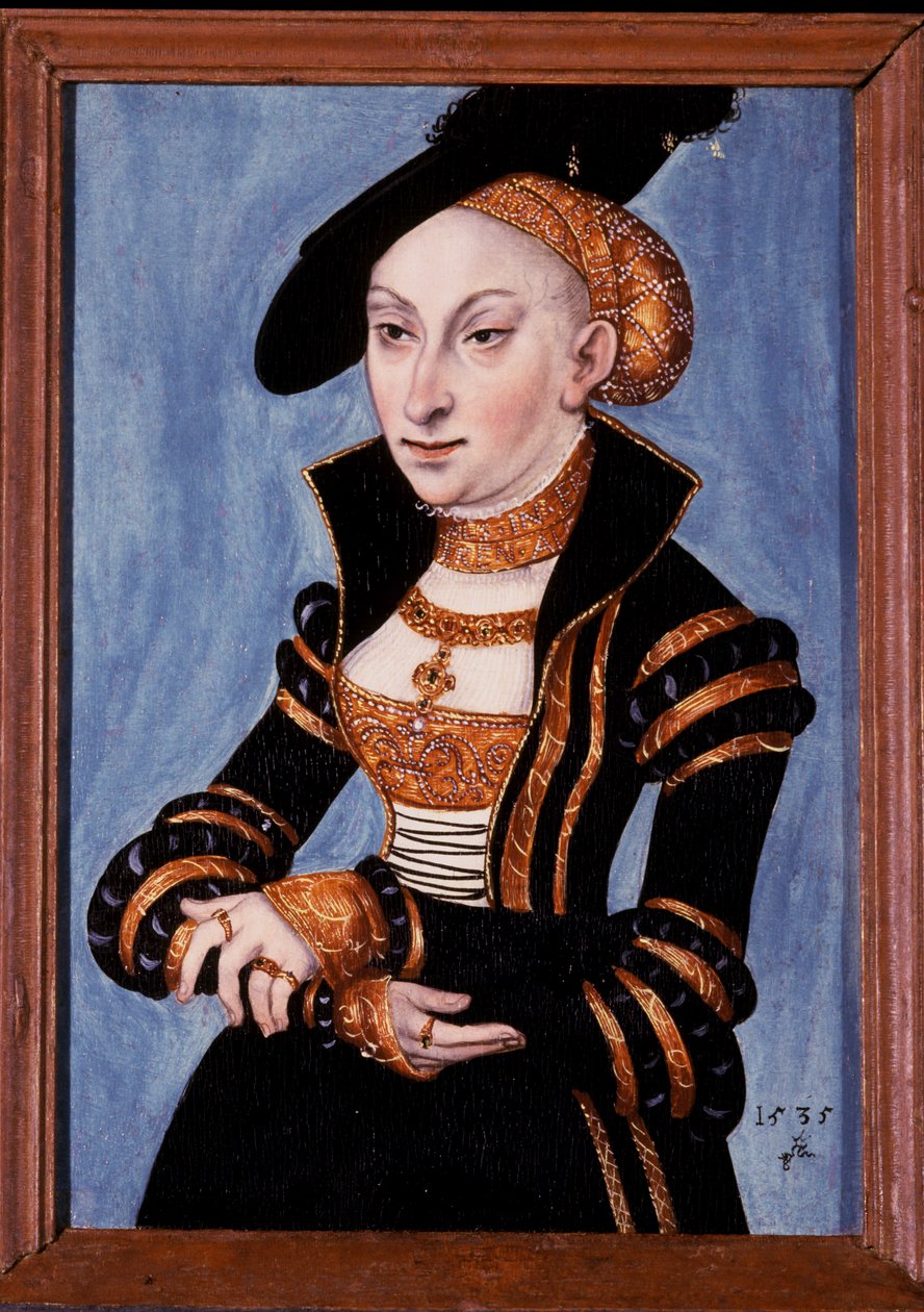 Sibylle, Princesa Eleitoral da Saxônia, 1535 de Lucas Cranach the Elder
