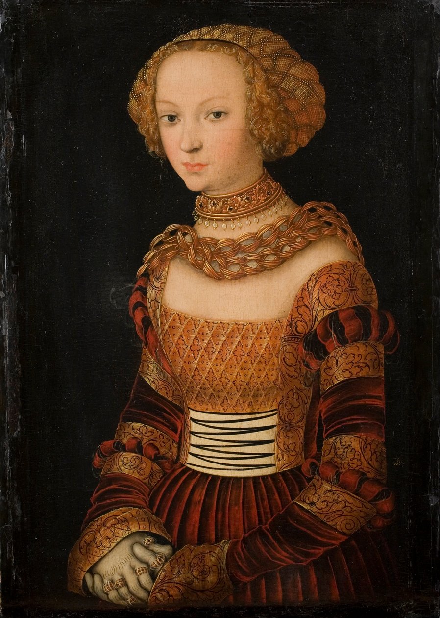 Retrato, de, um, mulher jovem de Lucas Cranach the Elder