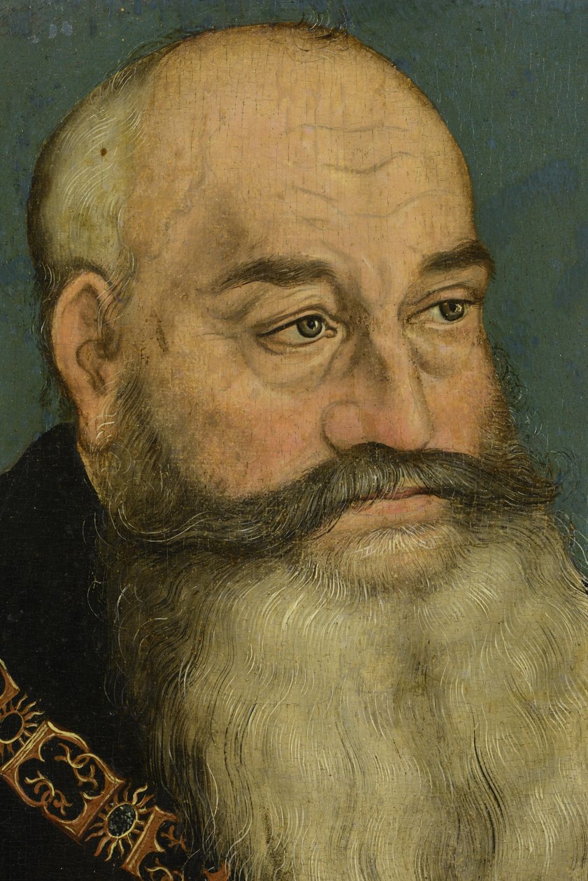 Retrato de Georg o barbudo, duque da Saxônia de Lucas Cranach the Elder