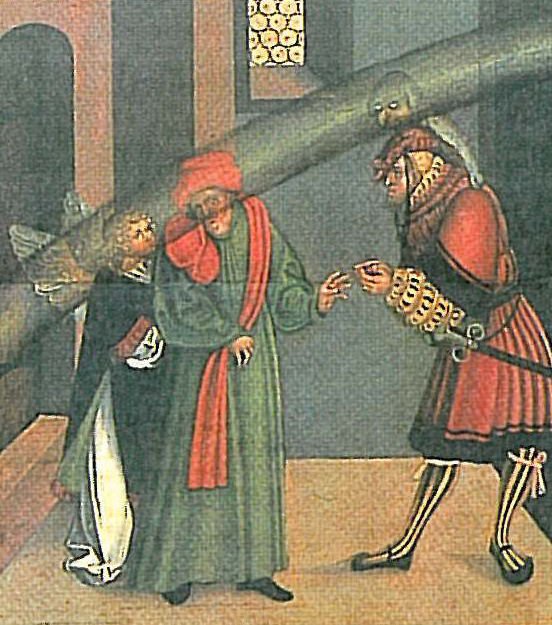 Os Dez Mandamentos segundo mandamento detalhe de Lucas Cranach the Elder