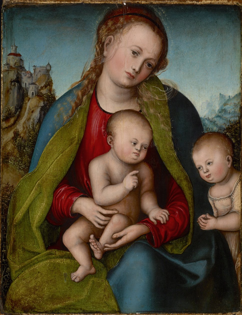 Virgem Maria com o Menino e São João Batista de Lucas Cranach the Elder