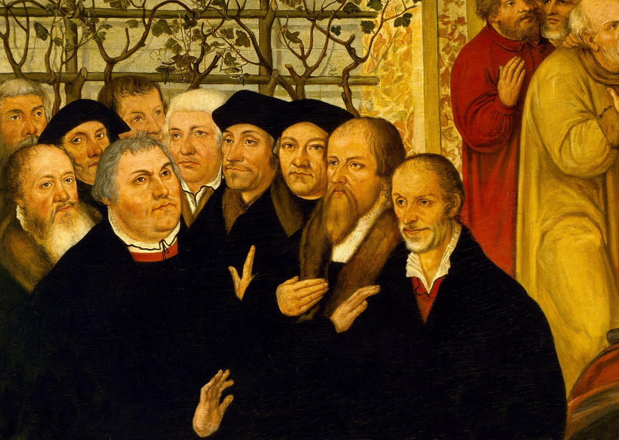 Epitáfio do prefeito de Meienburg mostrando o grupo dos reformadores com Martinho Lutero de Lucas Cranach the Younger