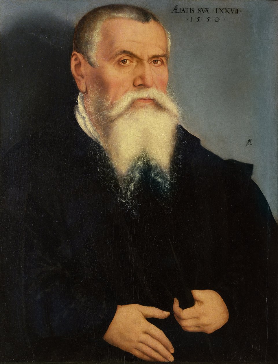 Retrato de Lucas Cranach, o Velho (1472-1553) 1550 (óleo) de Lucas Cranach the Younger