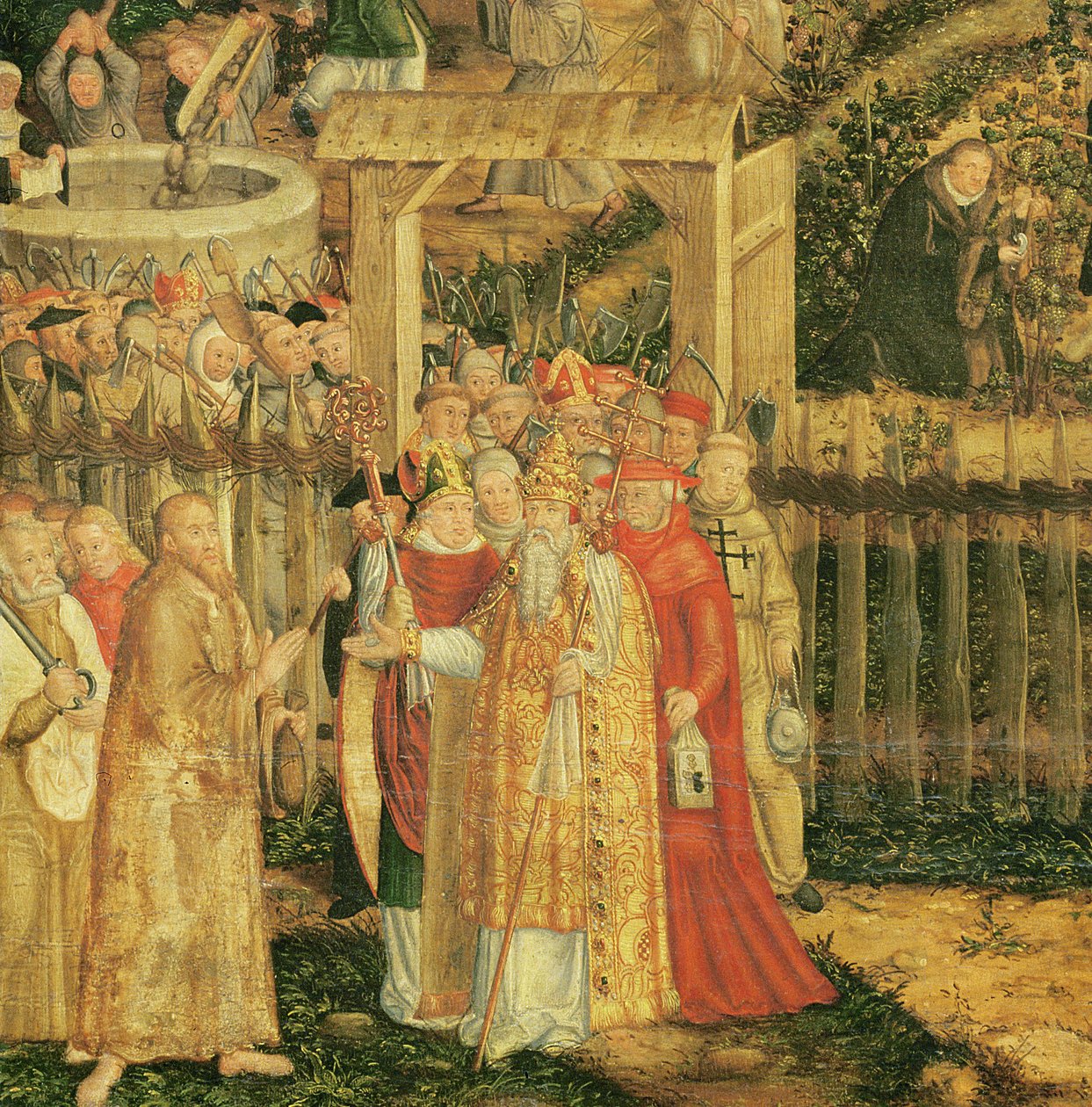 O vinhedo do senhor, 1569 (detalhe de 330498) de Lucas Cranach the Younger