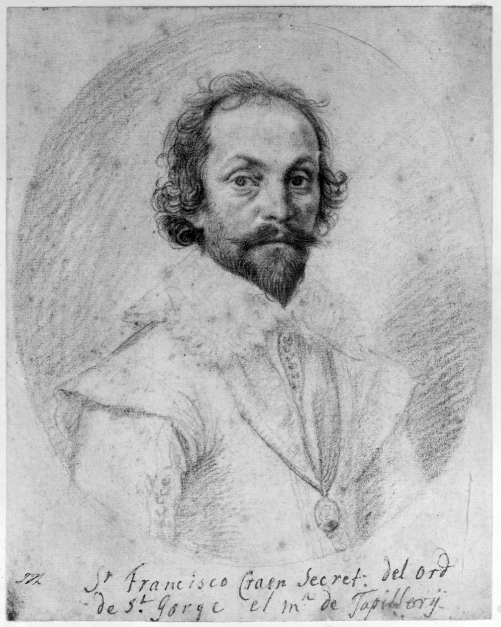 Sir Francis Crane (giz no papel) de Lucas Emil Vorsterman