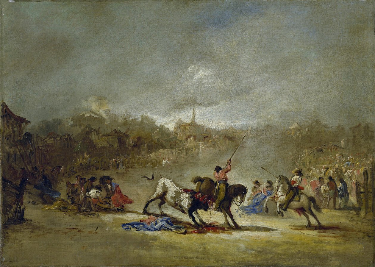 Sorte de varas. Óleo sobre tela de Eugenio Lucas Velázquez