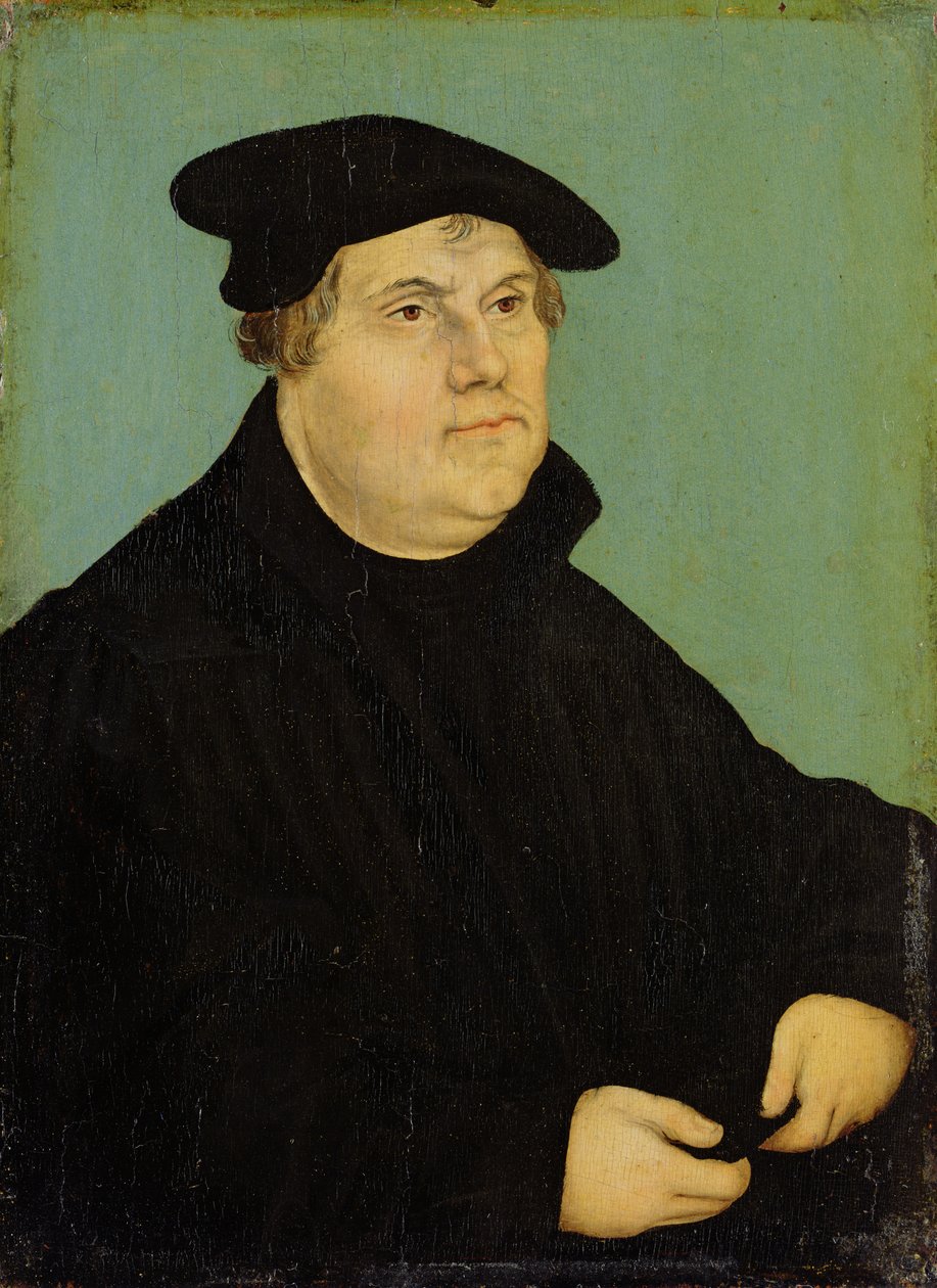 Retrato de Martinho Lutero (1483-1546) depois de 1532 de Lucas studio of Cranach