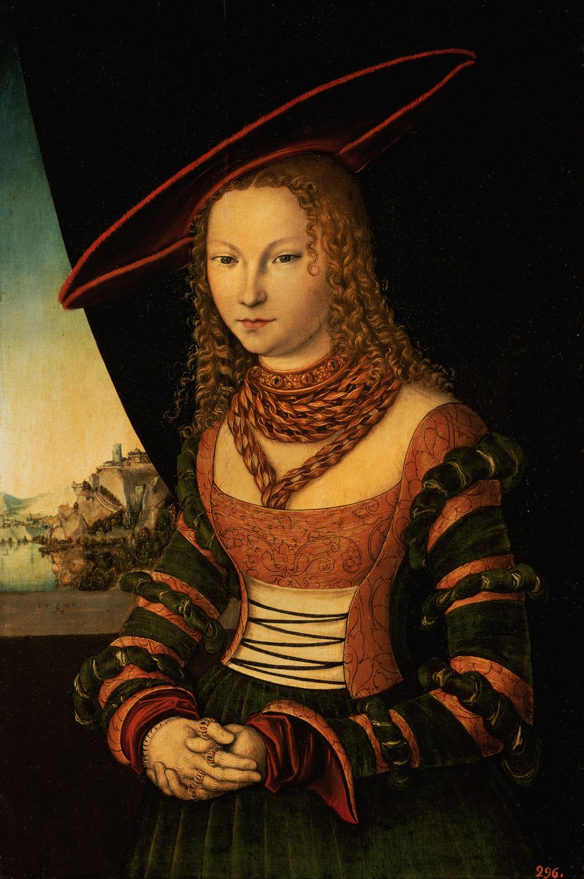Retrato de uma mulher, 1526 de Lucas Cranach the Elder