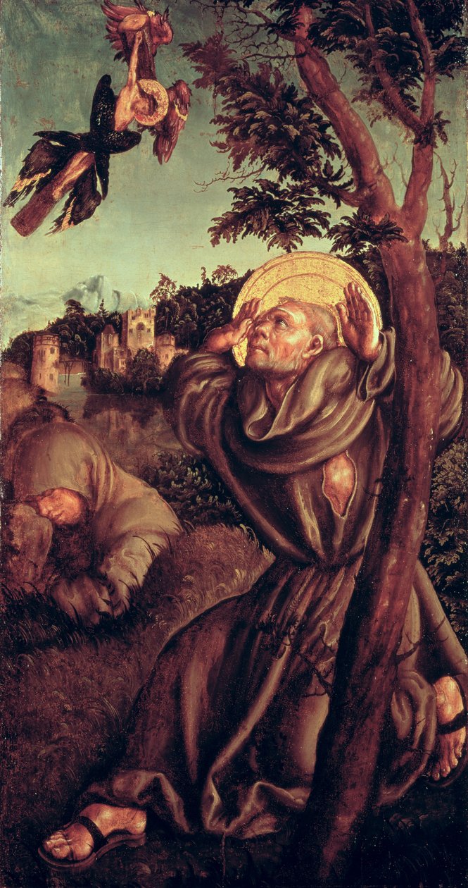 São Francisco recebendo os estigmas de Lucas Cranach the Elder