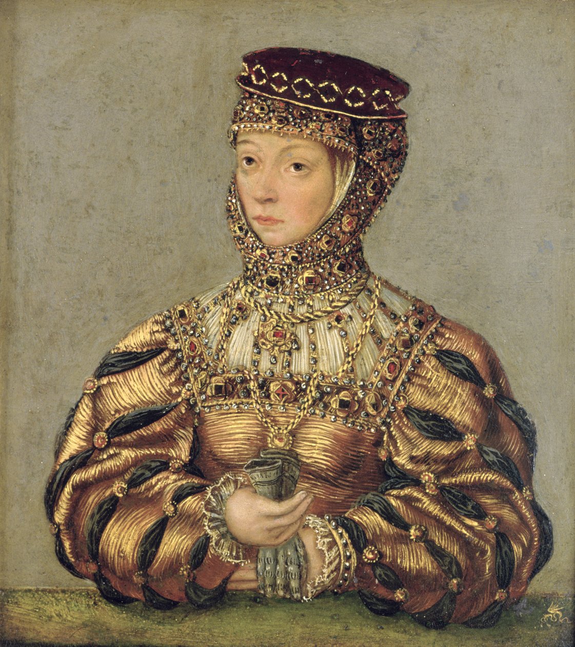 Barbara Radziwill, c.1553-56 (óleo sobre cobre) de Lucas Cranach the Younger
