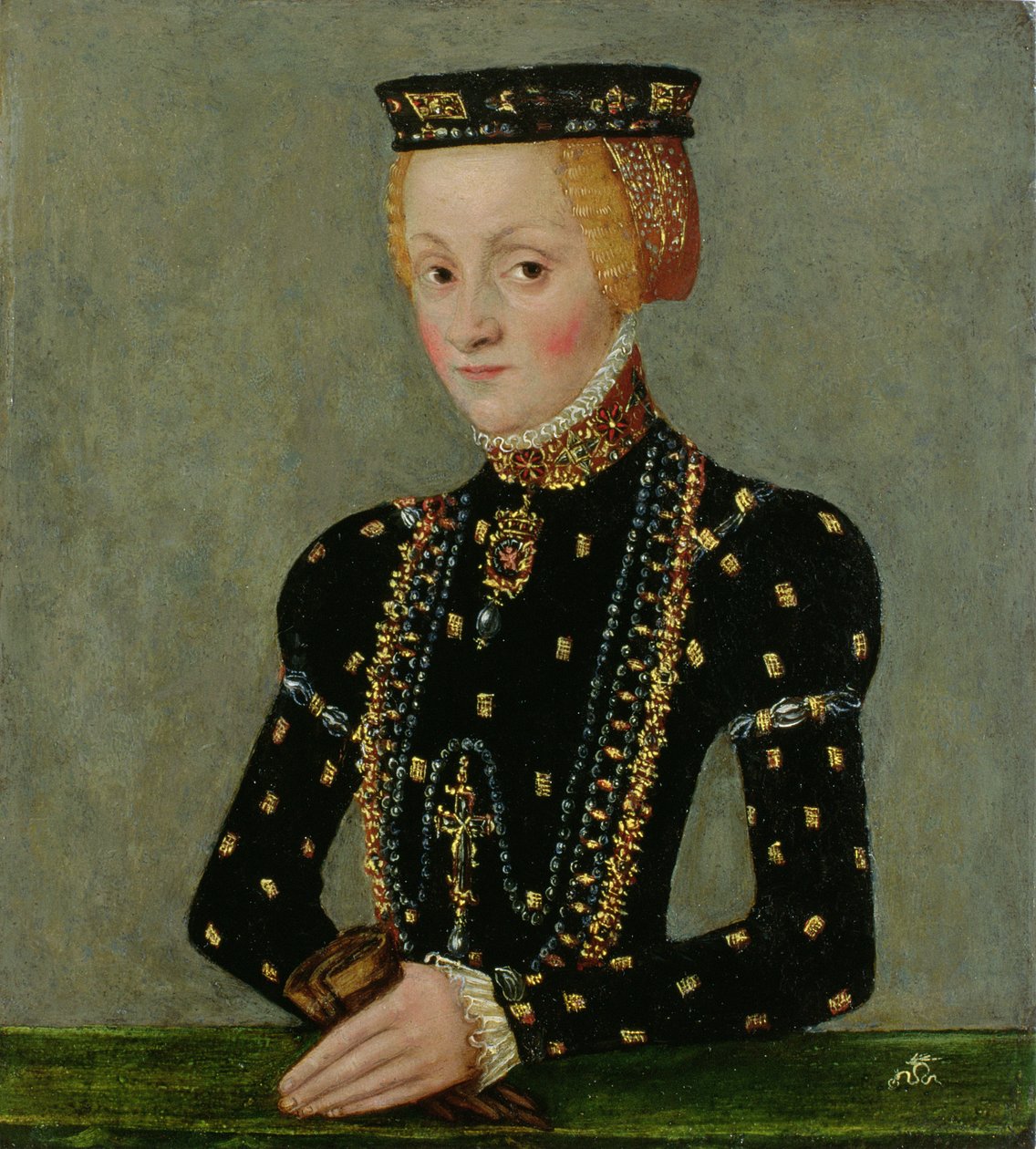 Katarzyna Jagiellonka da Polônia, c.1553-56 (óleo sobre cobre) de Lucas Cranach the Younger