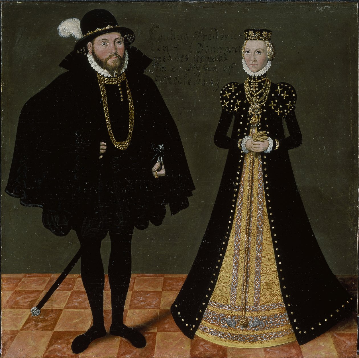 Casal real alemão não identificado, c.1580-1600 de Lucas the Younger Cranach