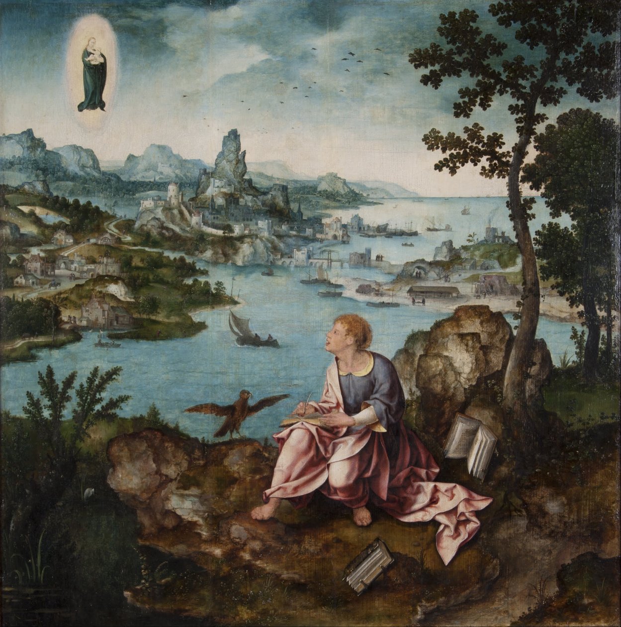 São João Evangelista em Patmos de Lucas van Gassel