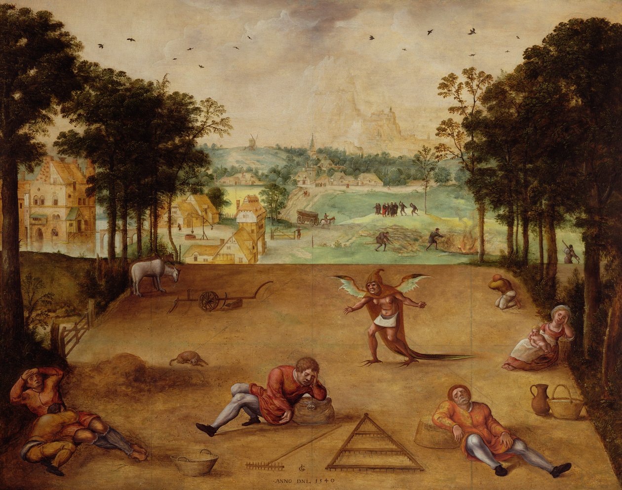 A parábola do trigo e dos joios, 1540 de Lucas van Gassel