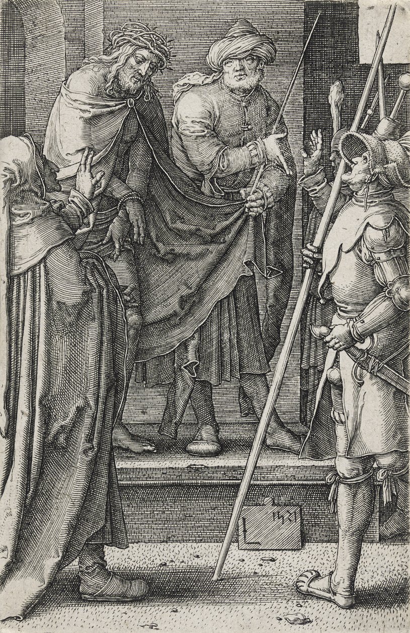 Ecce Homo, 1521 (gravura em papel) de Lucas van Leyden