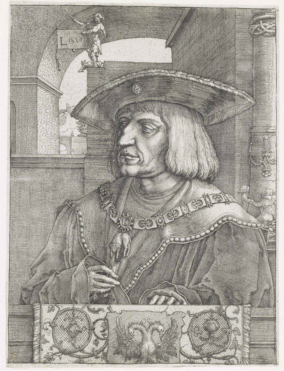 Imperador Maximiliano I, 1520 de Lucas van Leyden
