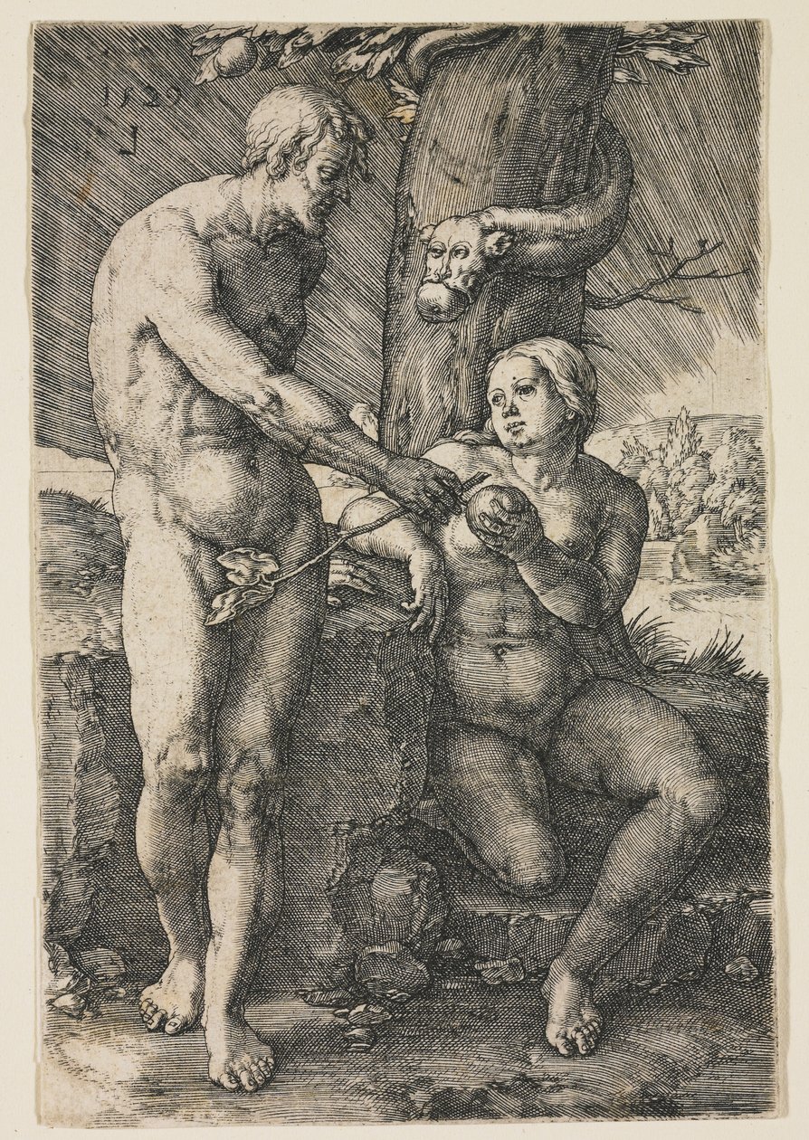 A queda do homem, 1529 de Lucas van Leyden