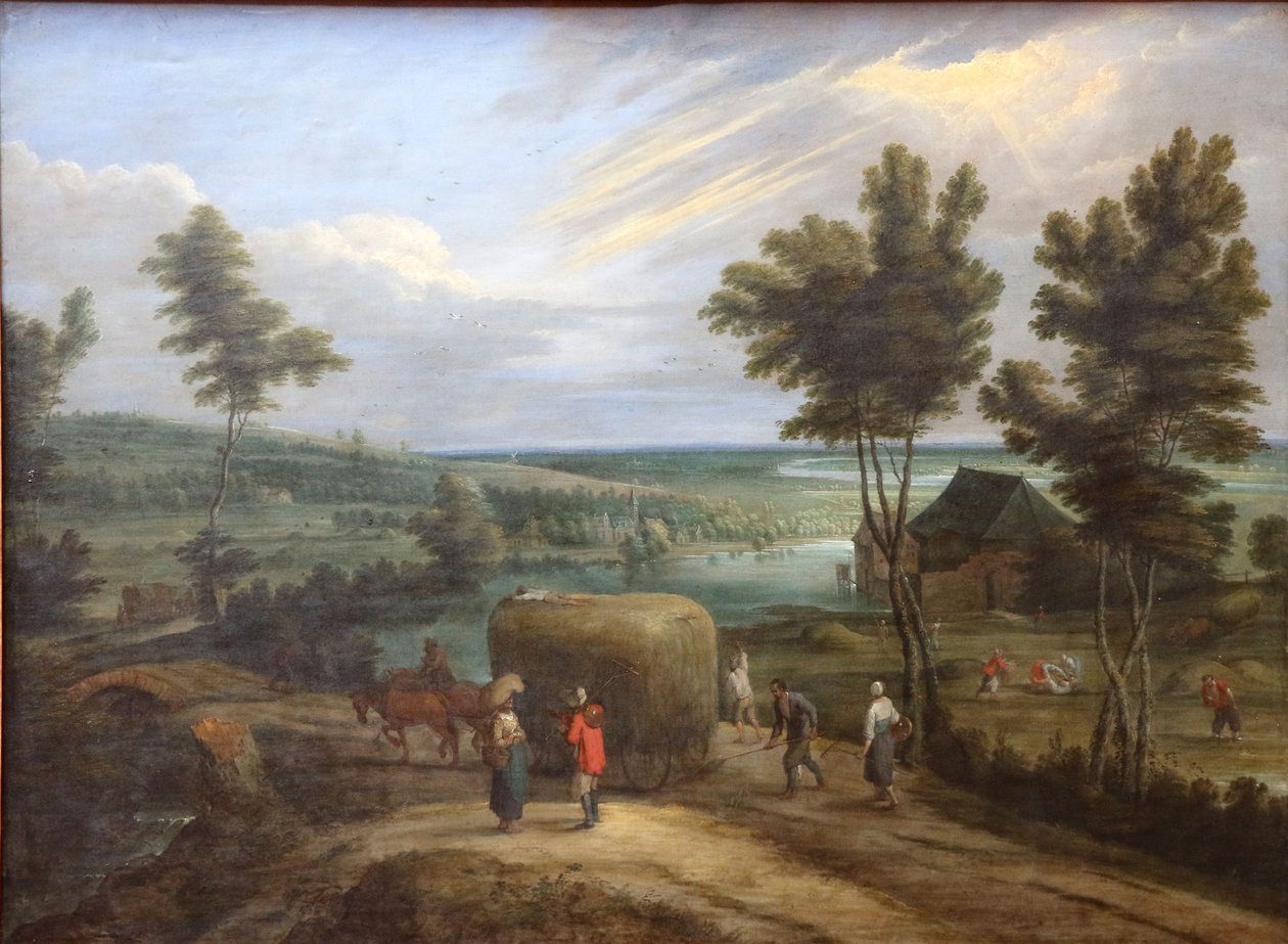 Paisagem de verão, ceifa de Lucas van Uden