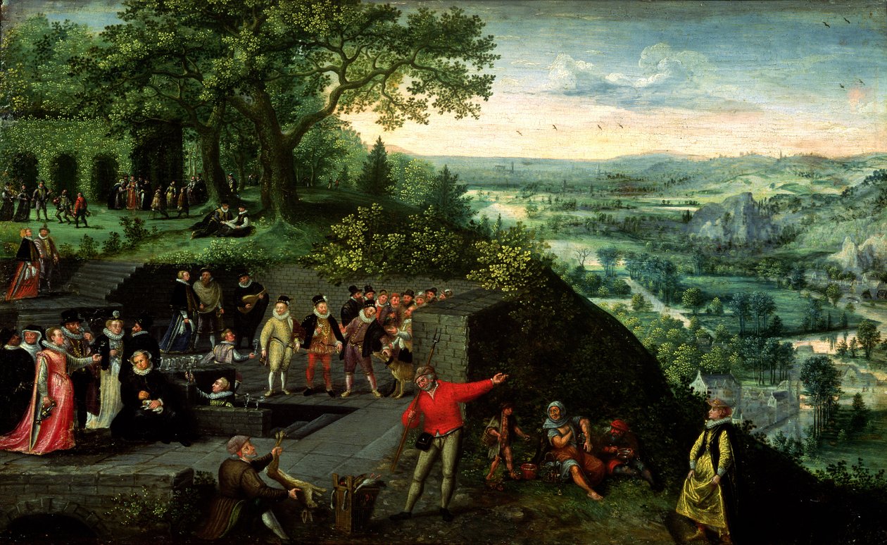Rudolf II (1552-1612) e o Bêbado, 1593 de Lucas van Valckenborch