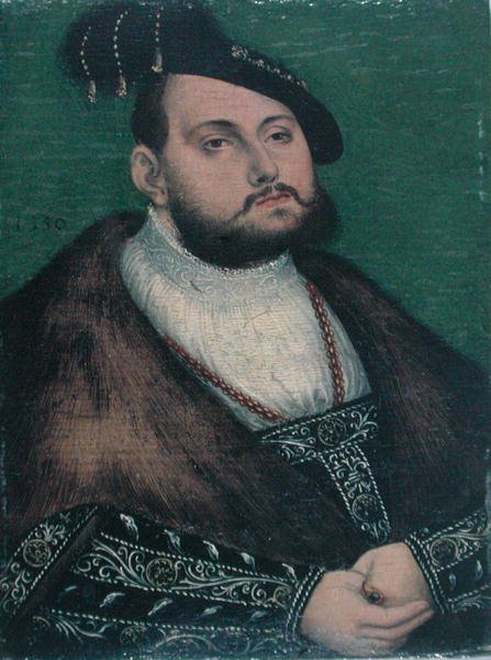 Retrato de John Frederick (1503-54) Eleitor da Saxônia de Lucas (studio of) Cranach
