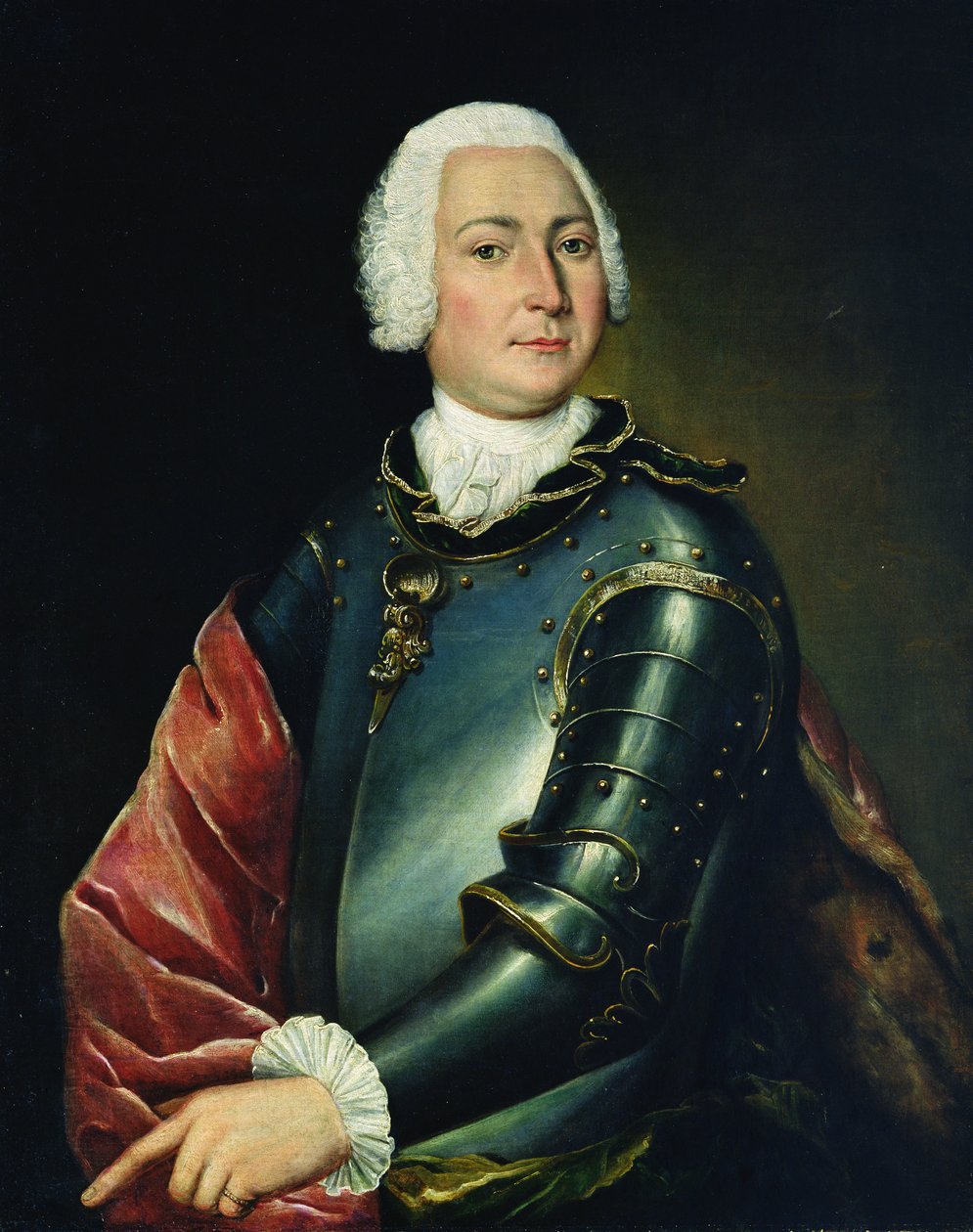Retrato do Conde Ernst Christoph von Manteuffel de Lucas Conrad Pfanzelt