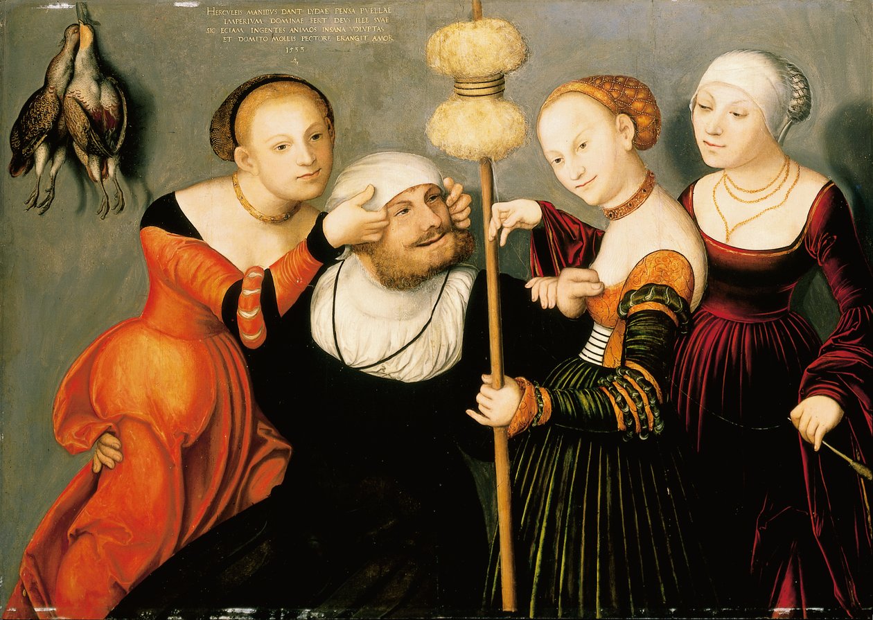 Hércules na corte de Omphale, 1533 de Lucas Cranach