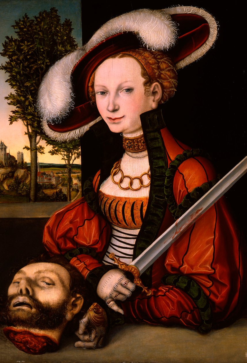 Judith com a cabeça de Holofernes, c.1530 de Lucas Cranach