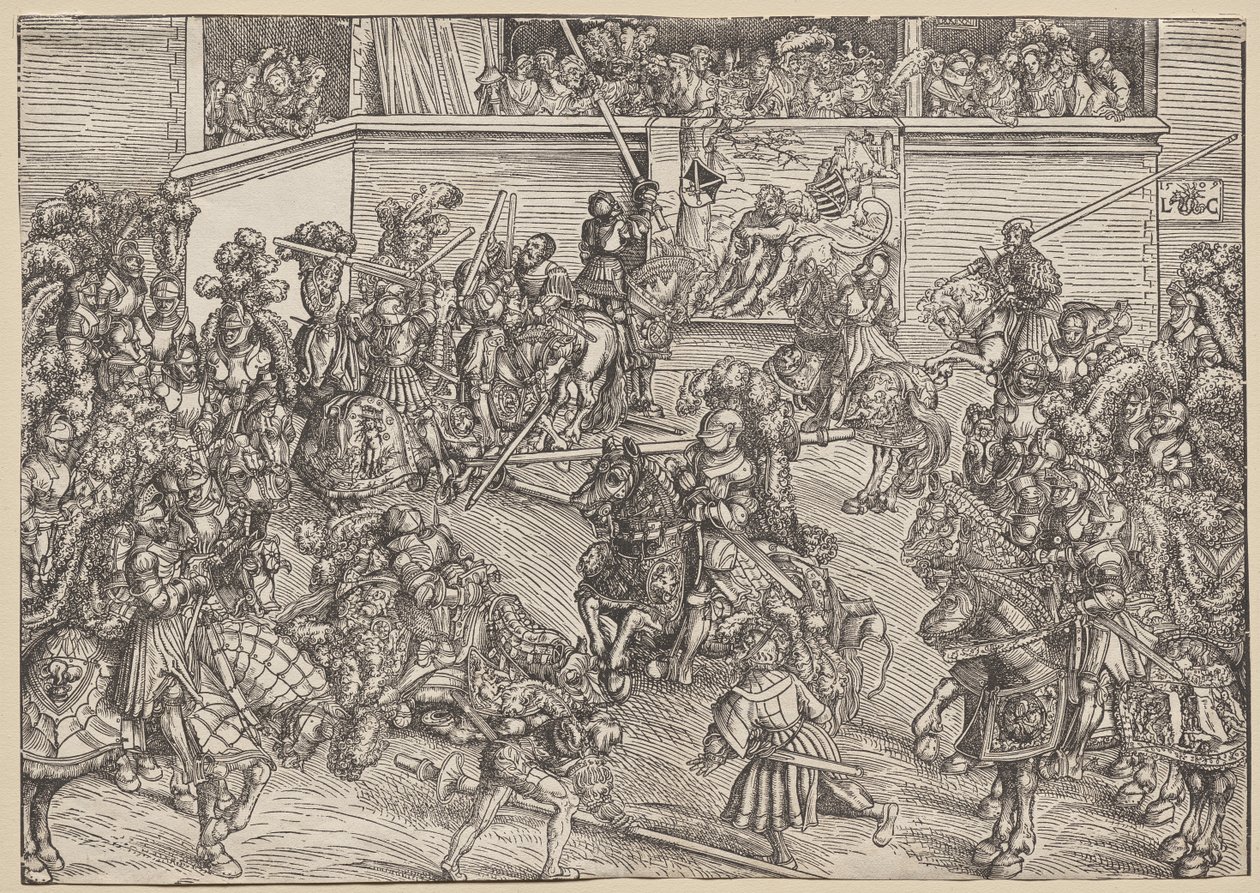 O Torneio com Sampson e o Leão de Lucas Cranach