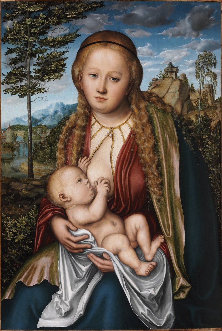 A Virgem amamentando o Menino - Lucas Cranach, o Velho de Lucas Cranach