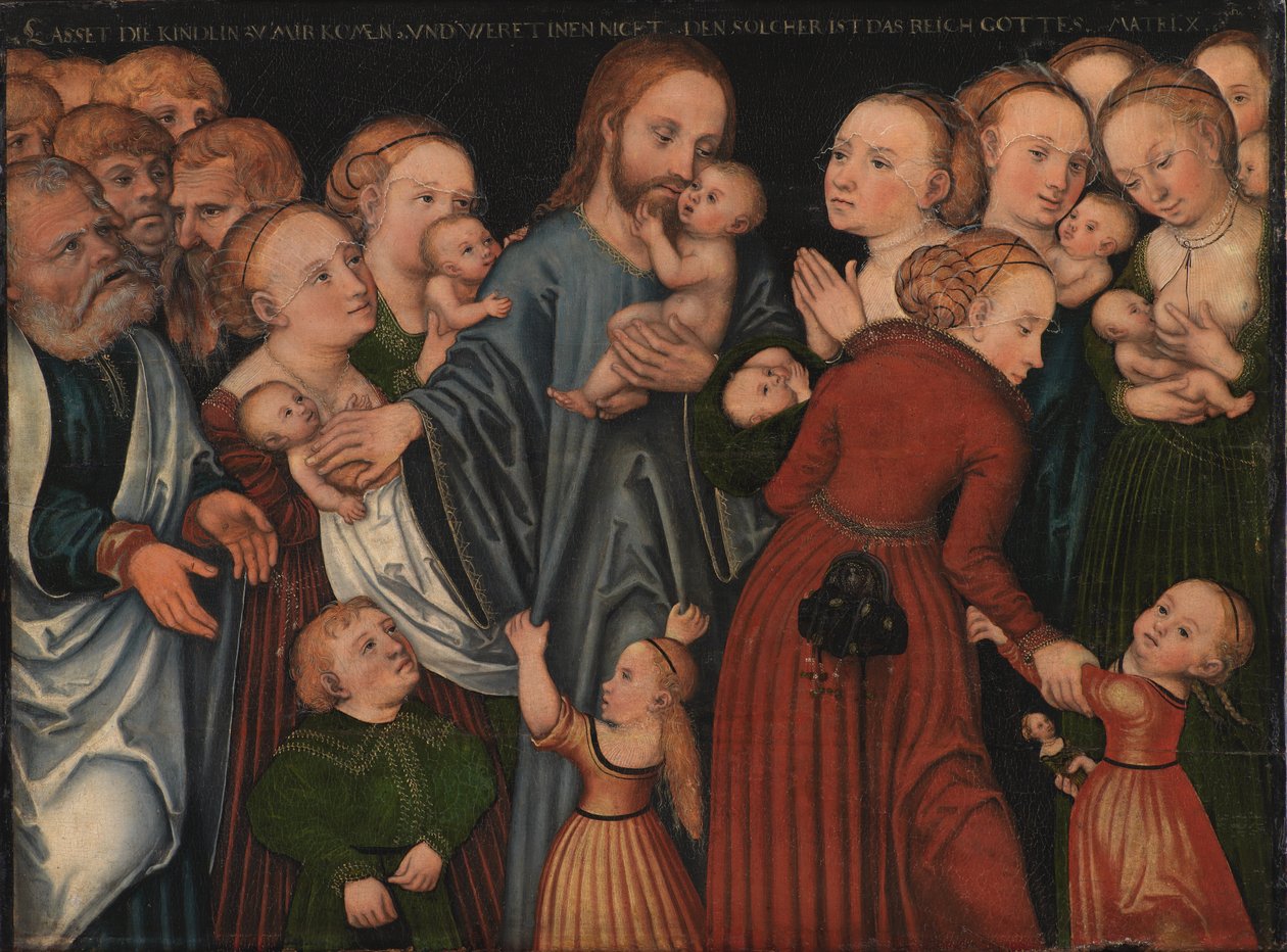 Cristo abençoando as crianças de Lucas Cranach d.Æ.