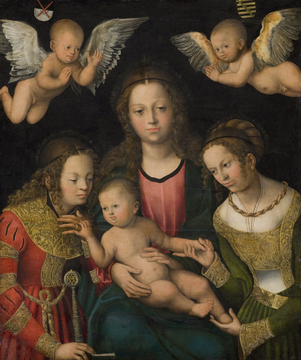 Virgem e o Menino com as Santas Catarina e Bárbara de Lucas Cranach d.Æ.