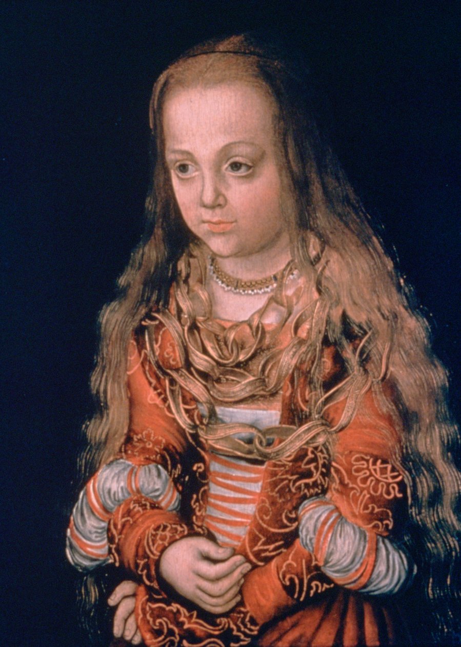 Uma princesa da Saxônia, c1517 de Lucas Cranach the Elder