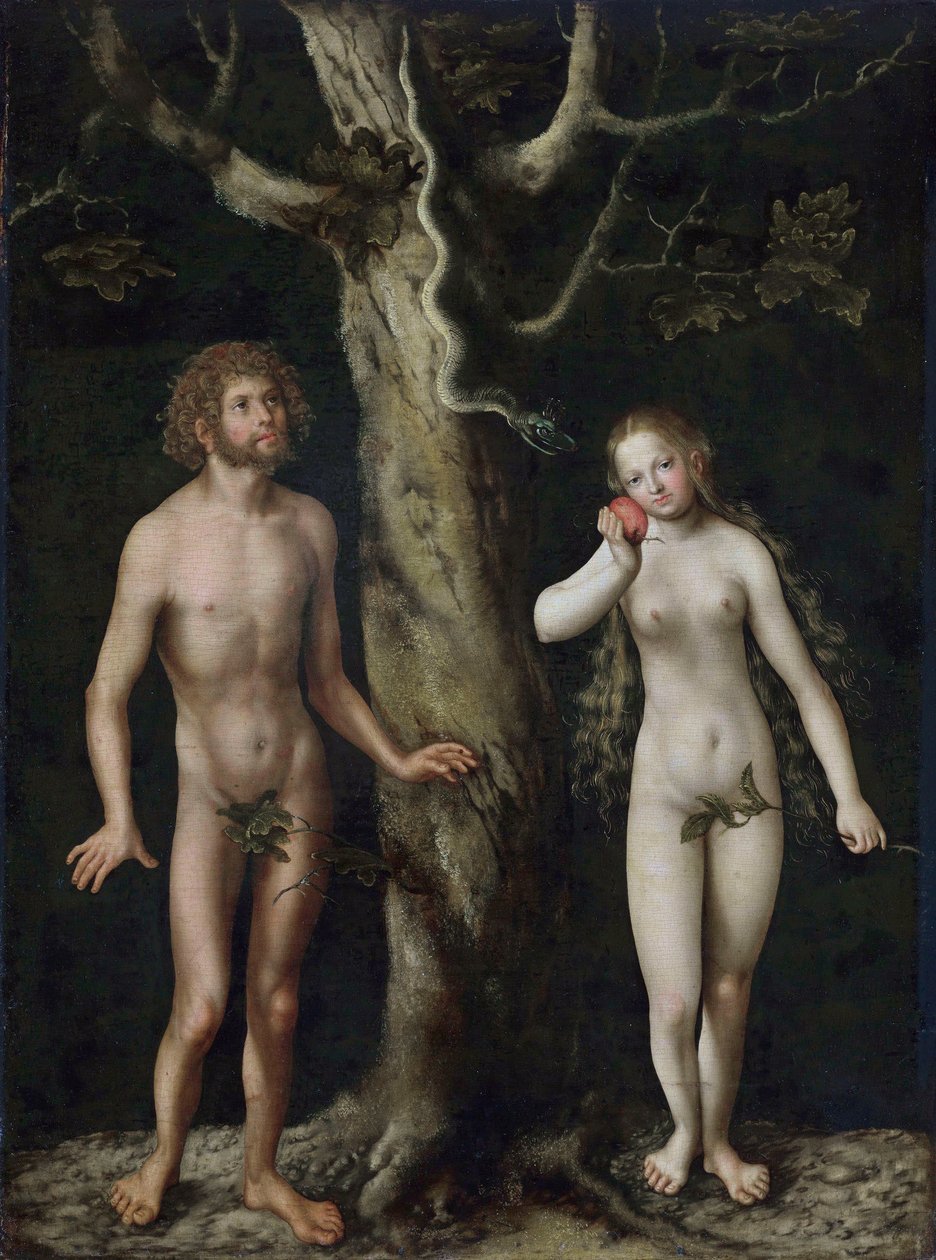Adão e Eva de Lucas Cranach the Elder