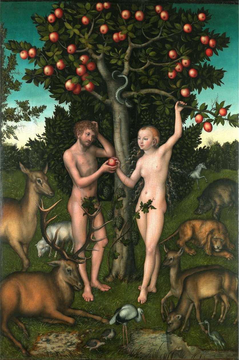 Adão e Eva de Lucas Cranach the Elder
