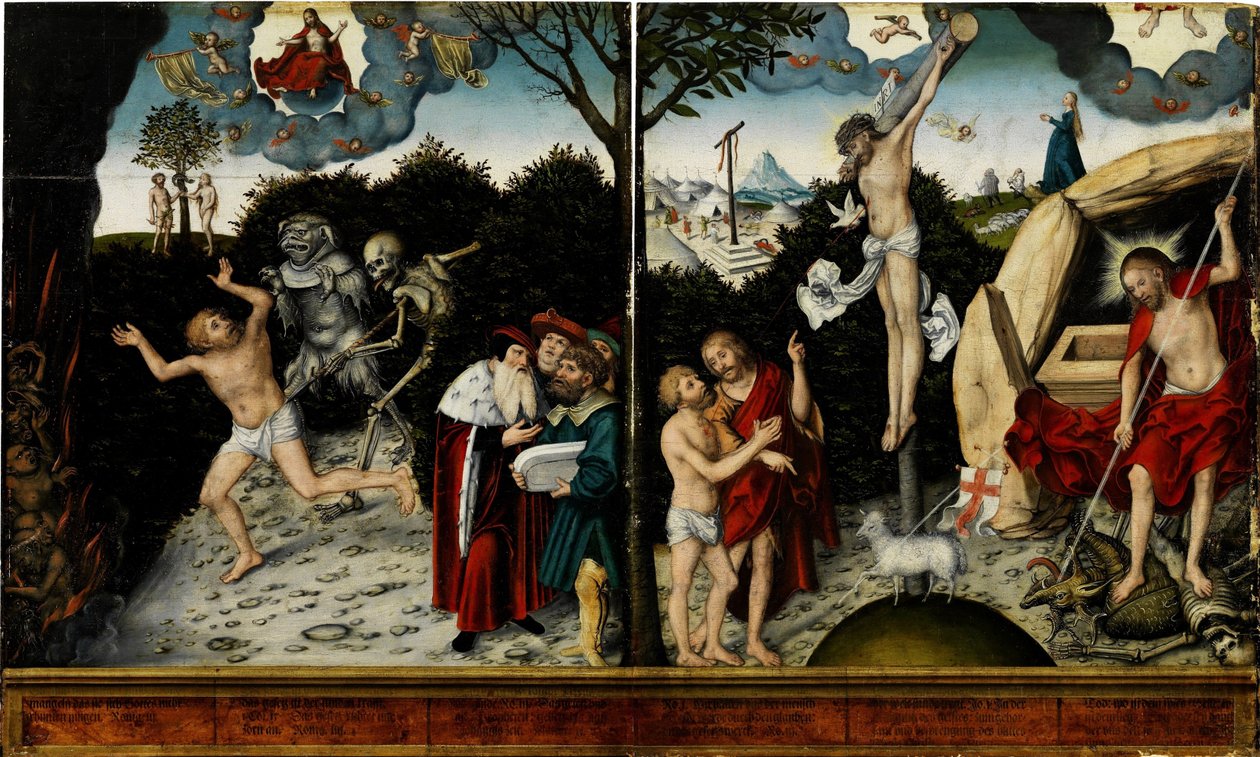 Alegoria da Lei e da Graça, depois de 1529 de Lucas Cranach the Elder