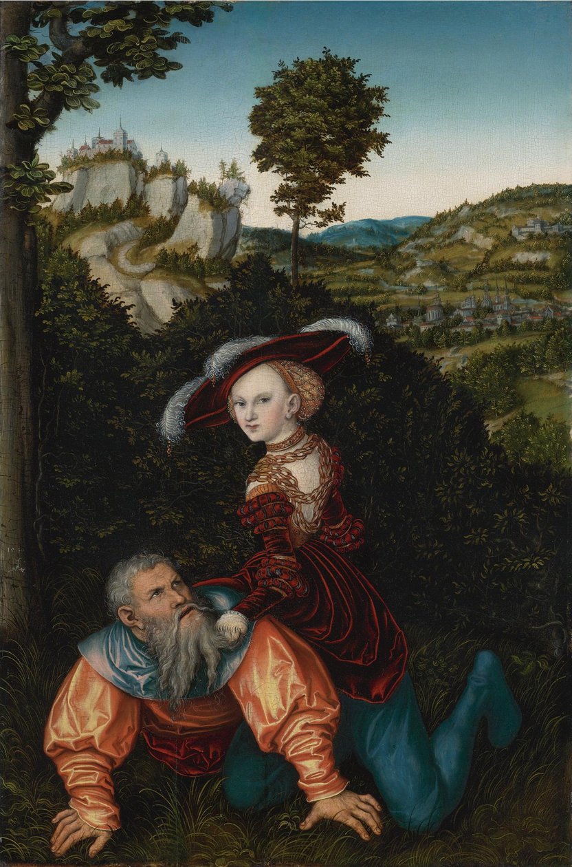 Aristóteles e Phyllis, 1530 de Lucas Cranach the Elder