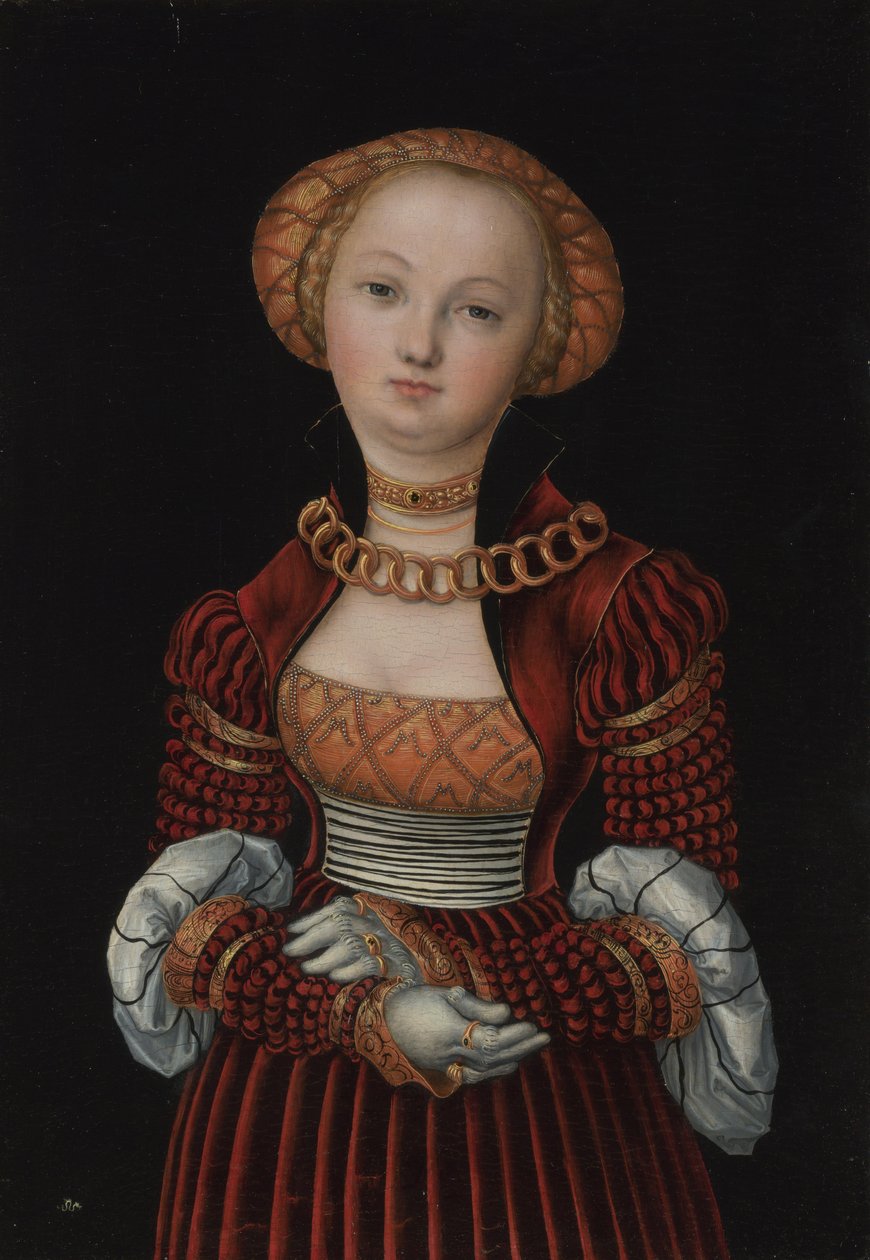 Retrato de uma mulher de Lucas Cranach the Elder